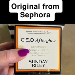 Sunday Riley C.E.O. Afterglow Cream in Black and Orange Box